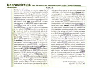 MORFOSINTAXIS: Uso de formas no personales del verbo (especialmente
infinitivos).