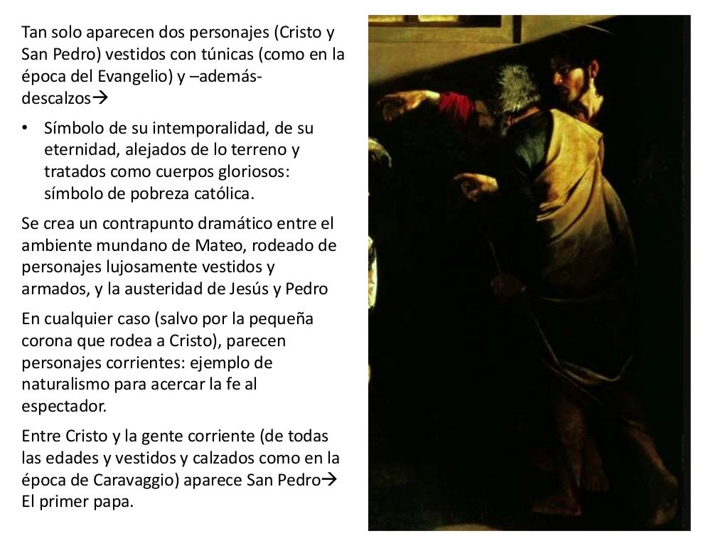 Comentario La Vocación de San Mateo de Caravaggio