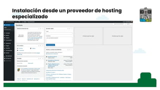 Instalación desde un proveedor de hosting
especializado
 