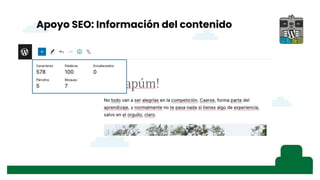 Apoyo SEO: Información del contenido
 