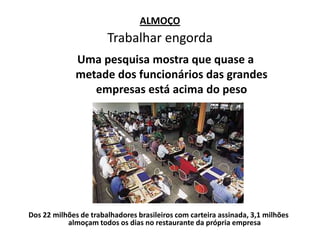 A proporção ideal de consumo é de três porções de arroz para uma de feijão, diariamente.