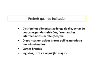 Óleos Vegetais GORDURAS DO BEMEles são livres de colesterol e de gordura trans.ESCOLHA CERTOPara usar frio... em saladas ou sobre qualquer outro alimento: óleo de gergelim, azeite de oliva, de girassol, canola, algodão, milho e soja. Esses são os insaturados, muito saudáveis se consumidos crus.Para refogar... prefira os óleos de soja, girassol e milho. O melhor é despejá-los sempre no final. Sugestão: refogue o alimento primeiro com um pouquinho de água, pois quanto menos tempo o óleo ficar aquecido, melhor para sua saúde, pois menos ele se modificará.Na fritura... o bom e velho óleo de soja e o de amendoim (que é de fácil digestão), que suportam melhor as altas temperaturas. 