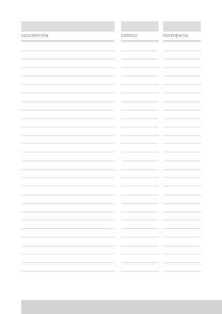 DESCRIPCIÓN CÓDIGO REFERENCIA
 