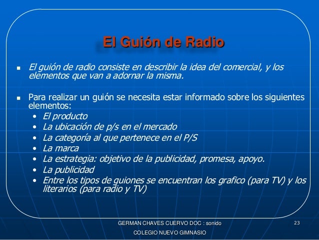 Comerciales de radio tecnicas de redaccion