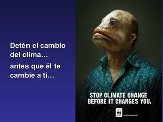 Detén el cambio del clima…  antes que él te cambie a ti…  