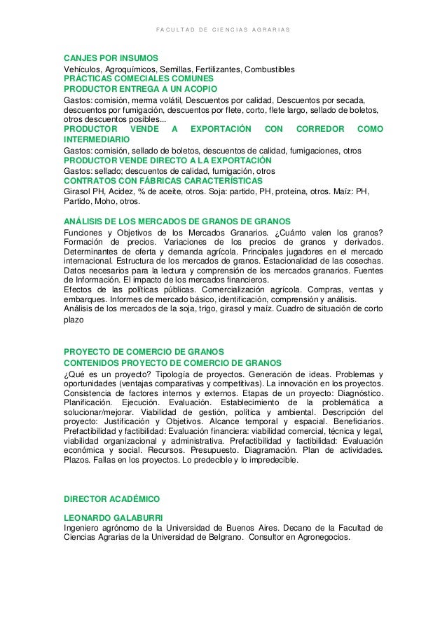 Diplomatura en Comercializacion de Granos - UB Diplomatura en Comercializacion de Granos - UB