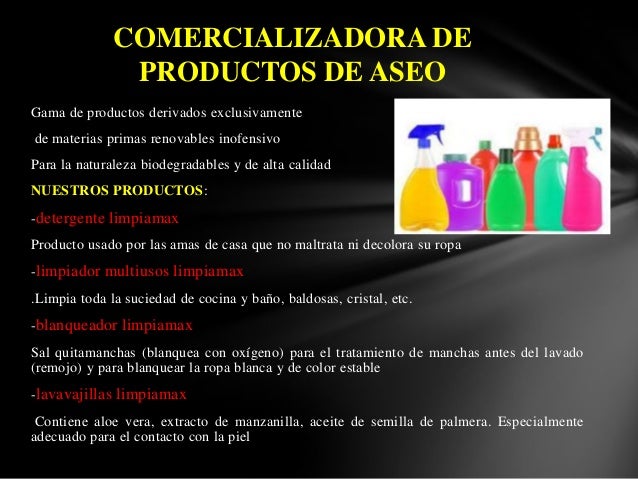 Diseño de Proyectos Comercializadora de Productos de Aseo