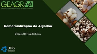 Débora Oliveira Pinheiro
Comercialização do Algodão
 