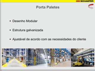Porta Paletes


 Desenho Modular


 Estrutura galvanizada


 Ajustável de acordo com as necessidades do cliente
 