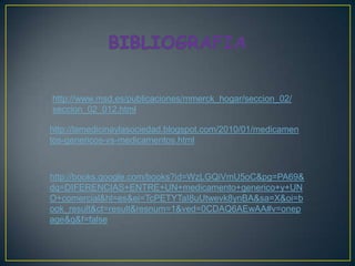 Comercial vs. genericos