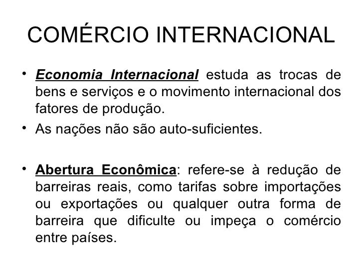 Comércio Internacional Comércio Internacional