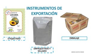 INSTRUMENTOS DE
EXPORTACIÓN
ETIQUETADO
EMPAQUETADO Y
SELLADO
EMBALAJE
MARICIELO BUSTIOS CONDORI
 