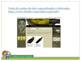 Venta de aceites de oliva especializados y derivados. http://www.oleolive.com/index.asp?codI=