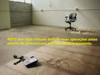 45% das lojas virtuais fecham suas operações antes mesmo do primeiro ano por falta de planejamento.