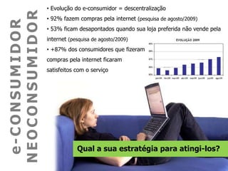  Evolução do e-consumidor = descentralização