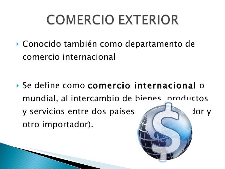 Comercio exterior, contabilidad, tesoreria