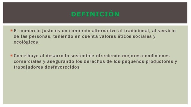 Comercio justo y consumo responsable