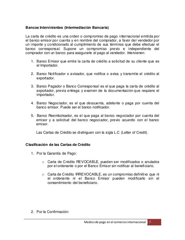 Comercio medios de pago