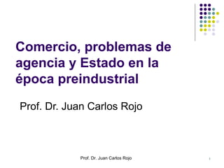 Comercio, problemas de
agencia y Estado en la
época preindustrial
Prof. Dr. Juan Carlos Rojo



            Prof. Dr. Juan Carlos Rojo   1
 
