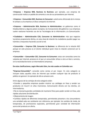 Comercios Y Negocios Electronicos - Informatica Basica
