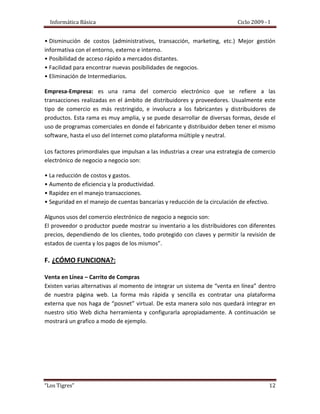 Comercios Y Negocios Electronicos - Informatica Basica