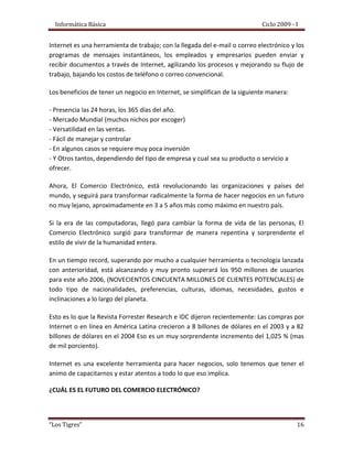 Comercios Y Negocios Electronicos - Informatica Basica