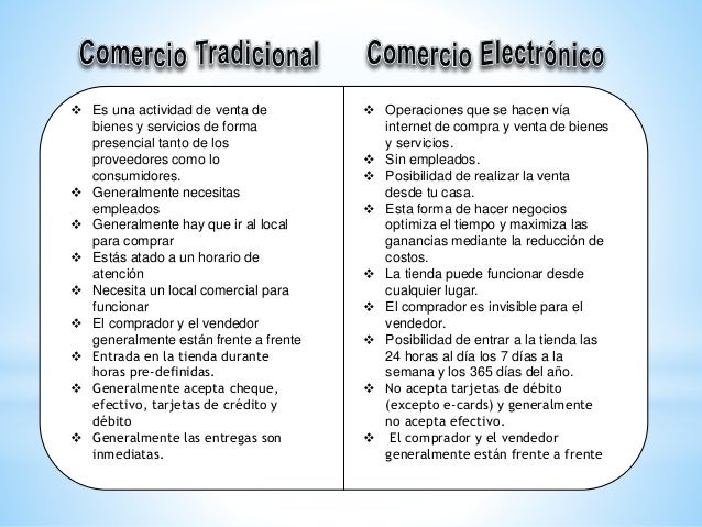 Comercio Tradicional y Comercio Electronico