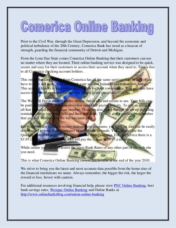 comerica bank customer service