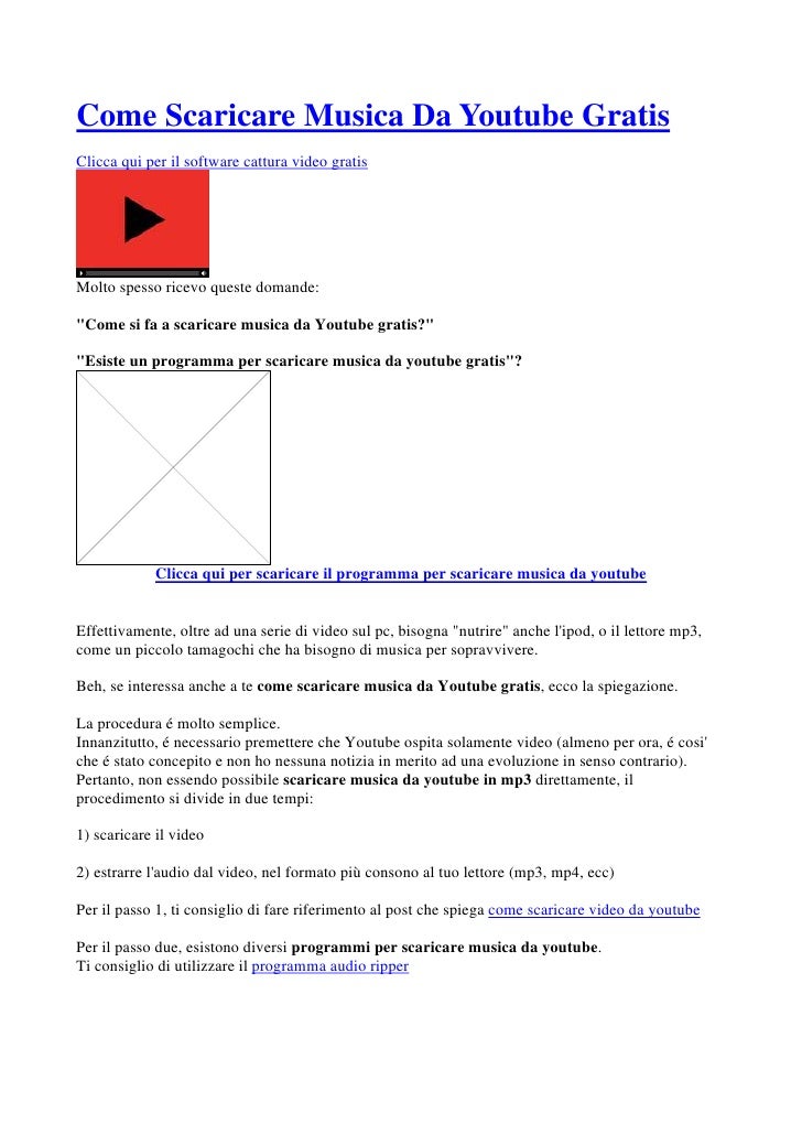 come scaricare musica da documents