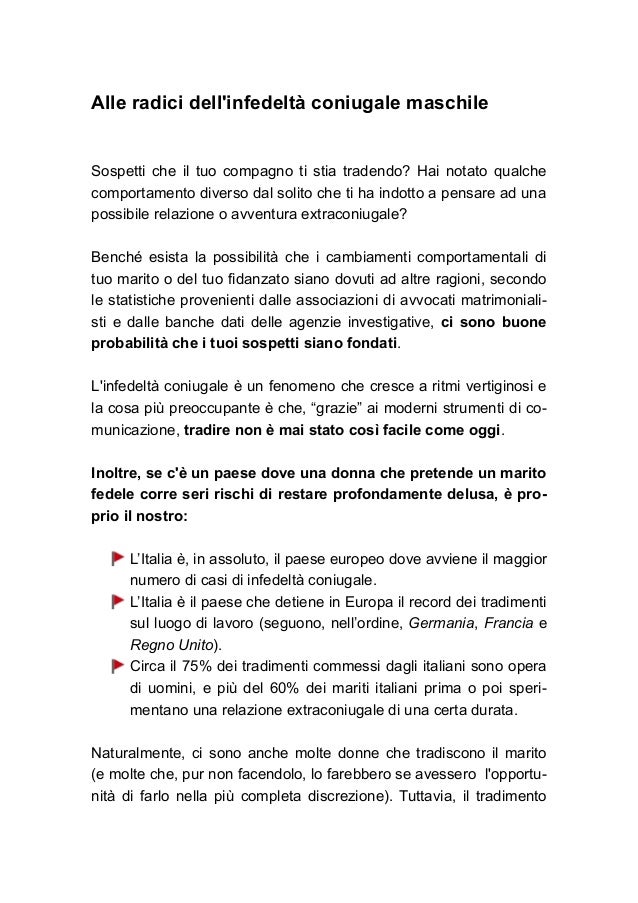 Come Scoprire Un Tradimento Maschile