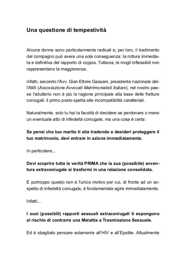 Come Scoprire Un Tradimento Maschile