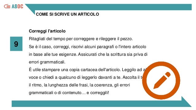 2 8 Come Si Scrive Un Articolo