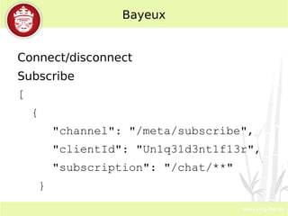 The forever frame In the page: <script type=&quot;text/javascript&quot;>function updateResult(/** do something **/)</script>) <iframe style='width: 0px; height: 0px' src='./serverside.php'></iframe> On the server: <?php set_time_limit(0); header(&quot;Cache-Control: no-cache, must-revalidate&quot;); header(&quot;Expires: Mon, 24 Jul 1974 05:00:00 GMT&quot;); flush(); ob_flush();//if ob_start (implicitly) called before while(true) { $result = date('Y-m-d H:i:s'); echo '<script type=&quot;text/javascript&quot;>parent.updateResult(\''.$result.'\');</script>'; flush(); ob_flush(); $sleeptimer = rand(1, 15);  sleep($sleeptimer); } 