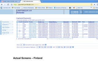 Actual   Screens – Finland  
