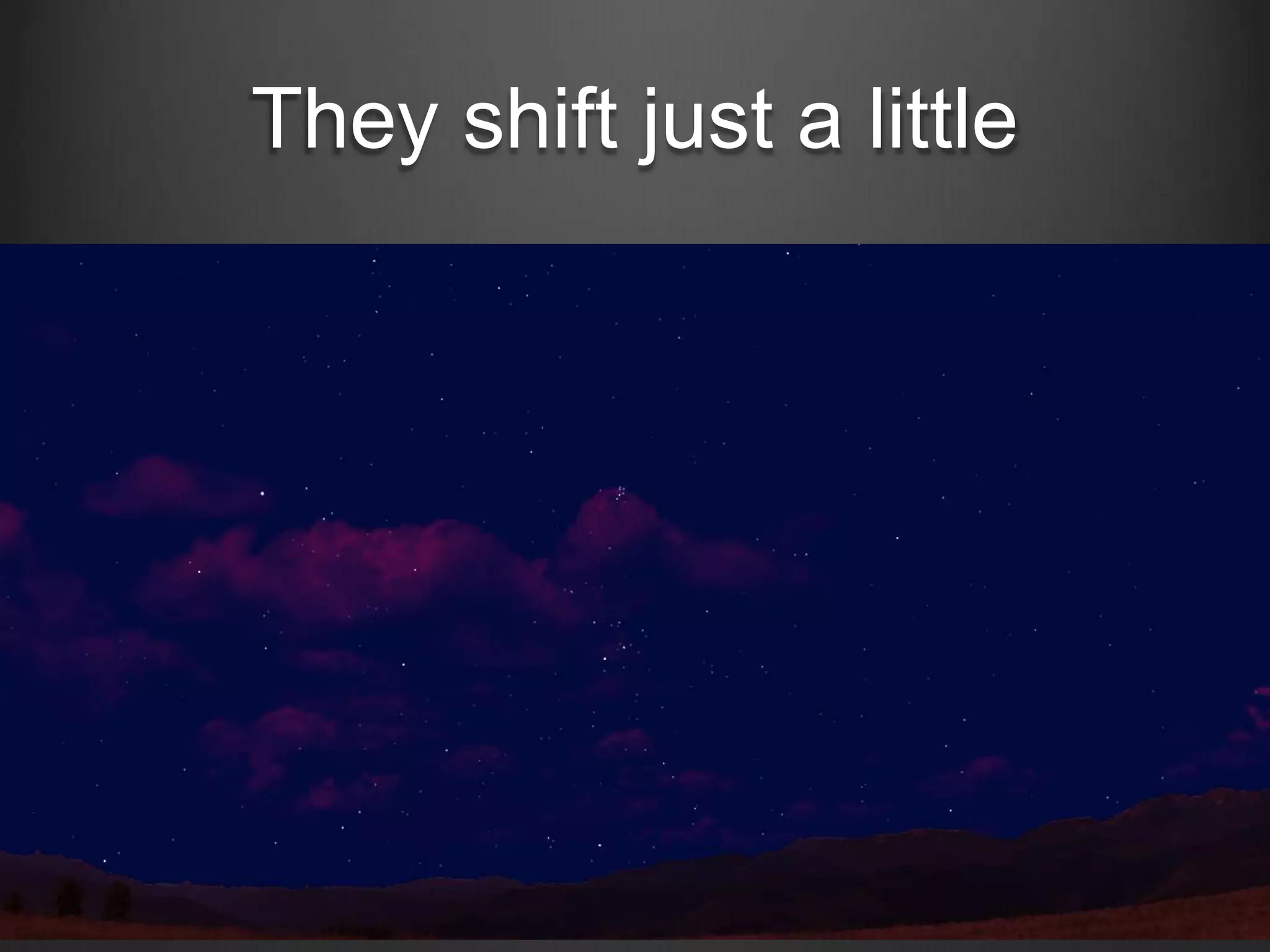 They shift just a little

 