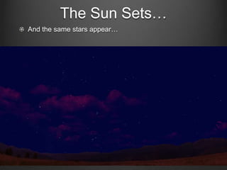The Sun Sets…
And the same stars appear…

 