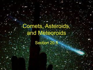 Comets, Asteroids,
and Meteoroids
Section 20.5
 