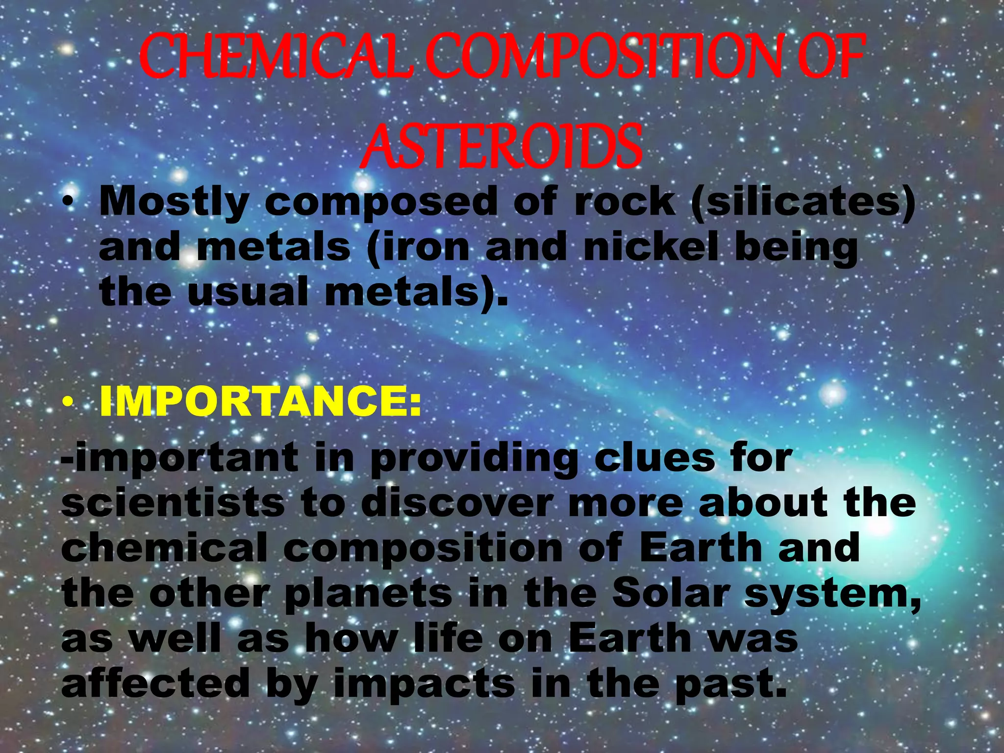 Comets, asteroids, and meteors | PPTX