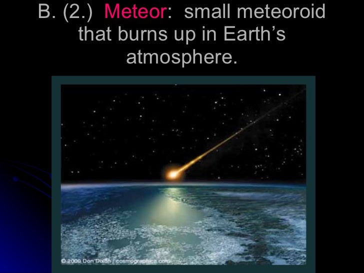 Comets, asteroids, meteors