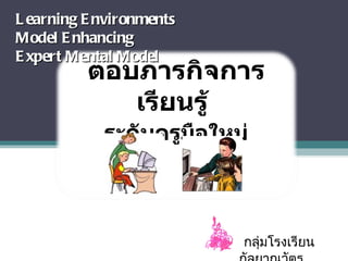 กลุ่มโรงเรียนกัลยาณวัตร Learning Environments Model Enhancing  Expert Mental Model ตอบภารกิจการเรียนรู้   ระดับครูมือใหม่ 