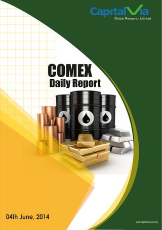 Global Research Limited
04th June, 2014
Daily Report
COMEX
www.capitalvia.com.sg
 