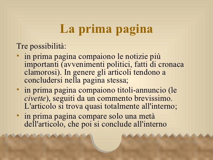 Come è fatto un giornale Come è fatto un giornale