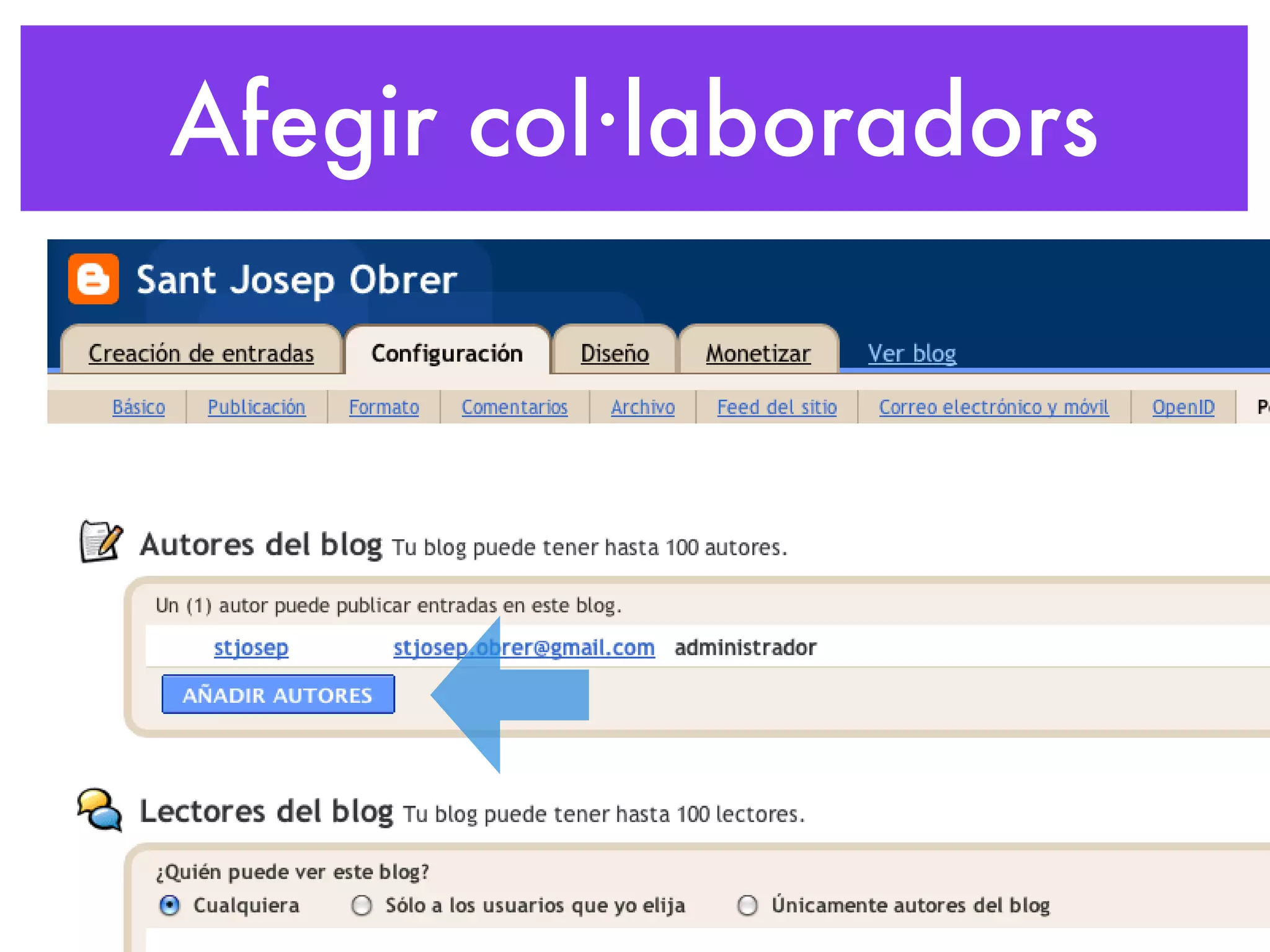 Afegir col·laboradors 