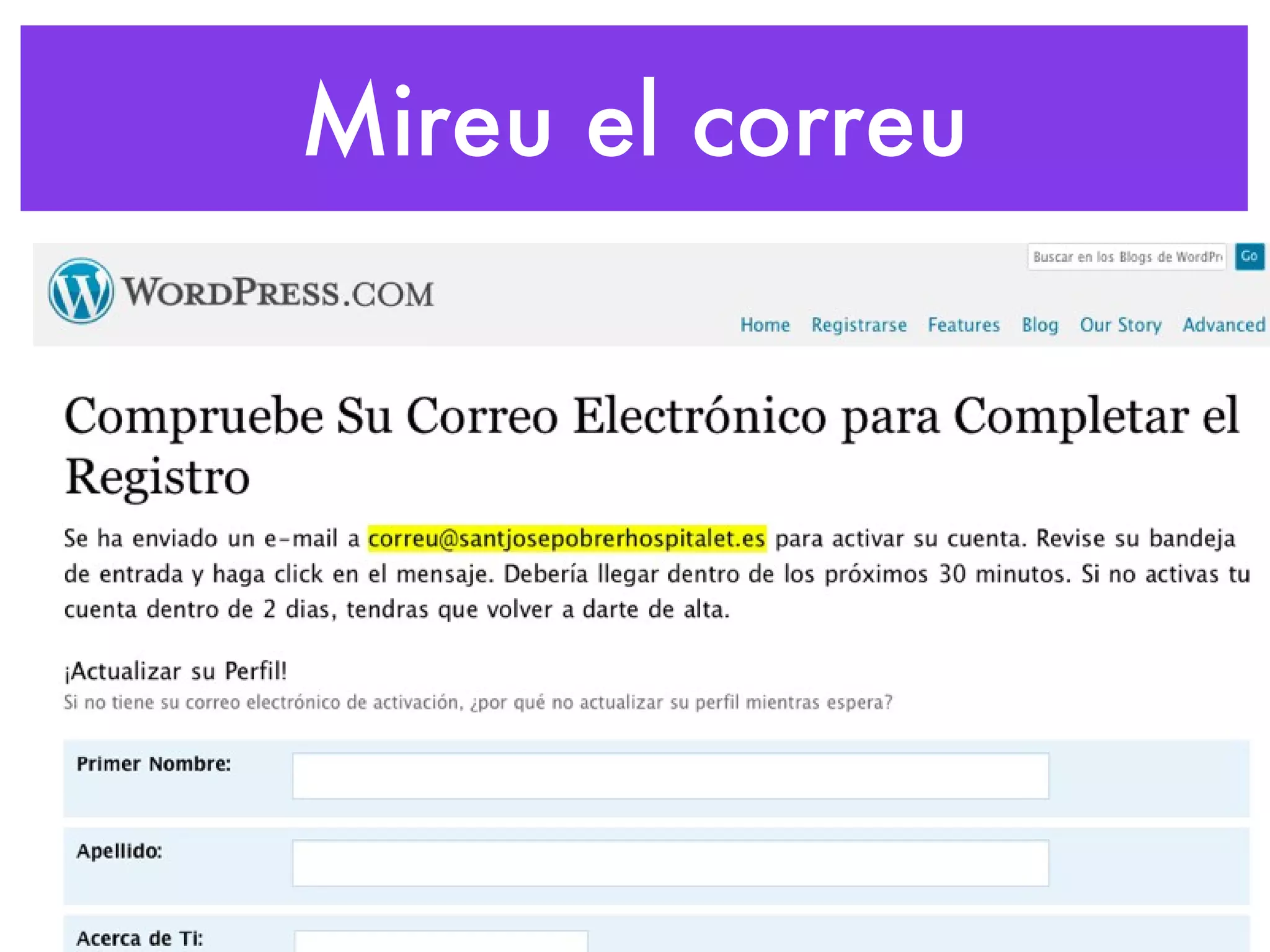 Mireu el correu 