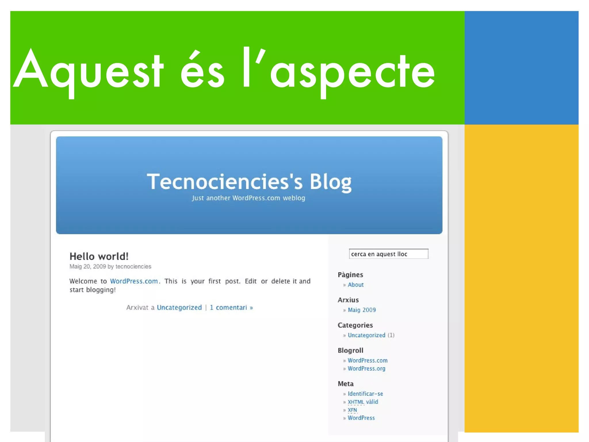 Aquest és l’aspecte 