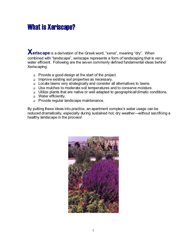 Xeriscape Handbook For Apartment Complexes Colorado