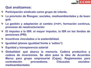 <ul><li>Qué analizamos: </li></ul><ul><li>Participación sindicato como grupo de interés.  </li></ul><ul><li>La previsión d...