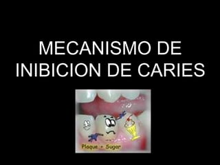 MECANISMO DE INIBICION DE CARIES 