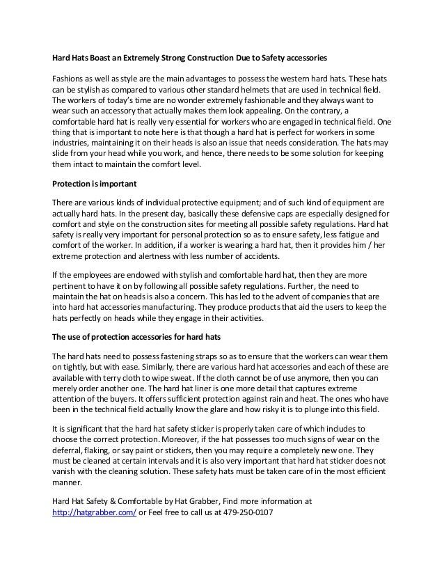 Comfortable hard hats by hatgrabber