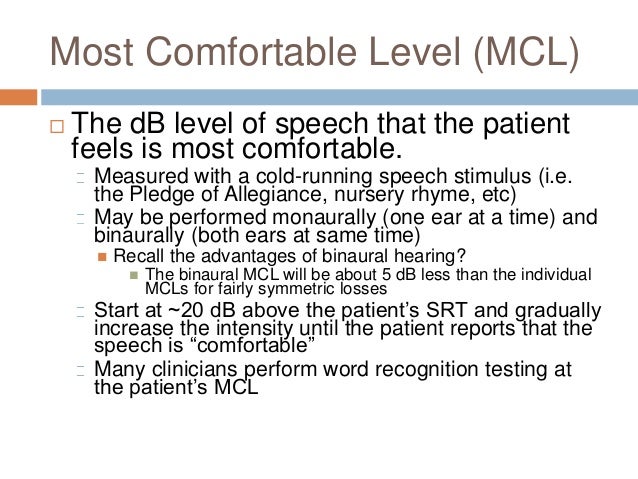 Comfort And Loudness Measures